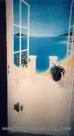 peinture mur trompe l'oeil